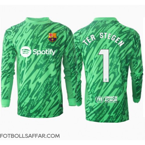 Barcelona Ter Stegen #1 Målvakt Bortatröja 2024-25 Långärmad
